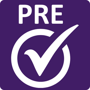 The acronym PRE with a checkmark