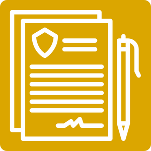 Drawing of a signed document